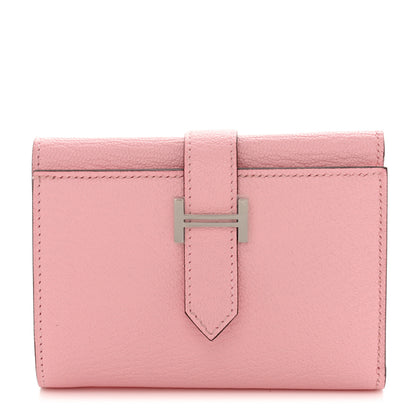 Hermes Chevre Mysore Tri-Fold Compact Bearn Wallet Rose Sakura 1 of 8
