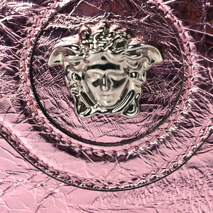 Versace Metallic Crackled Lambskin Mini La Medusa Bag Pink 6 of 8