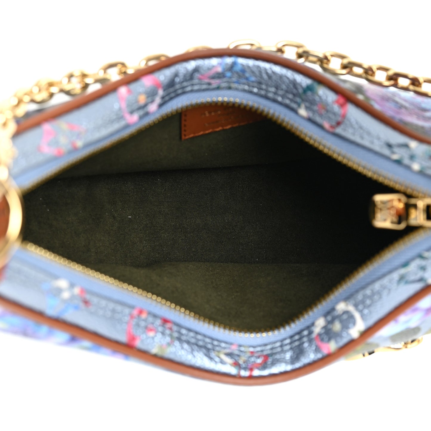 Metallic Monogram LV Garden Loop PM Blue