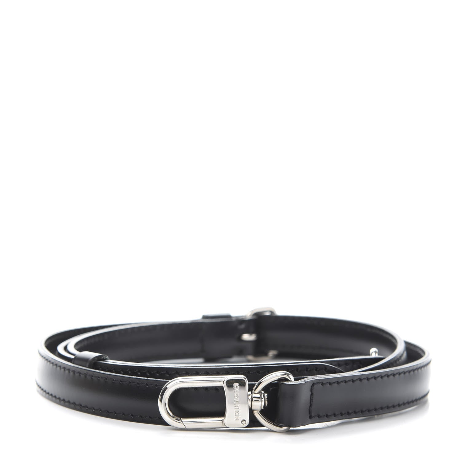 Louis Vuitton Calfskin 16mm Adjustable Shoulder Strap Black 1 of 5