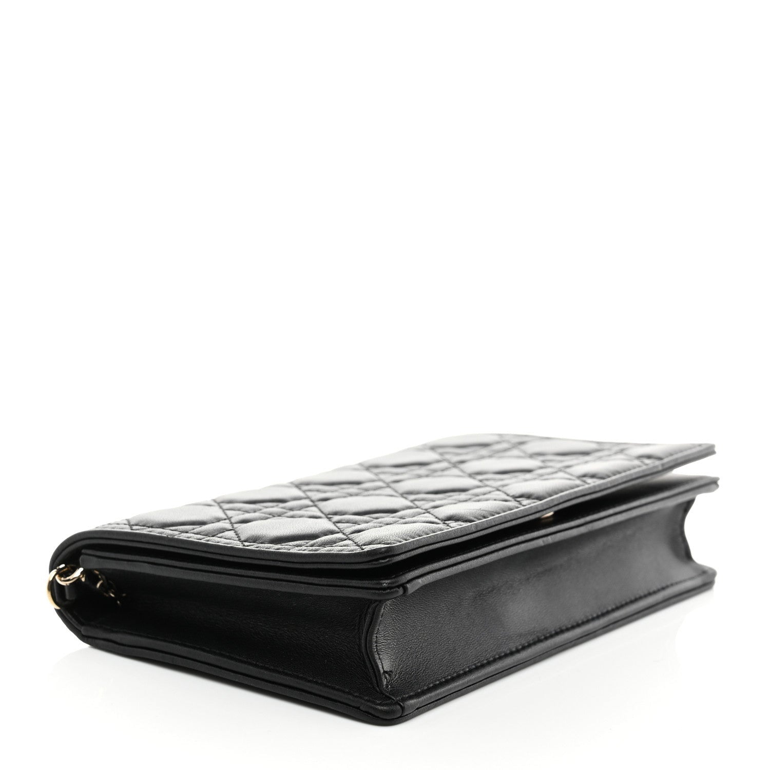 Christian Dior Lambskin Cannage Lady Dior Pouch Black 5 of 7