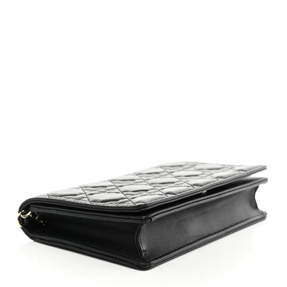 Christian Dior Lambskin Cannage Lady Dior Pouch Black 5 of 7