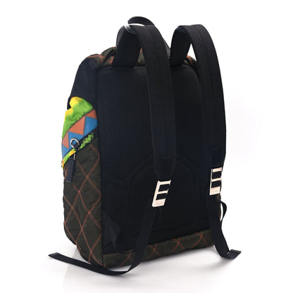 Prada Tessuto Nylon Impunturato Double Buckle Backpack Green 2 of 8