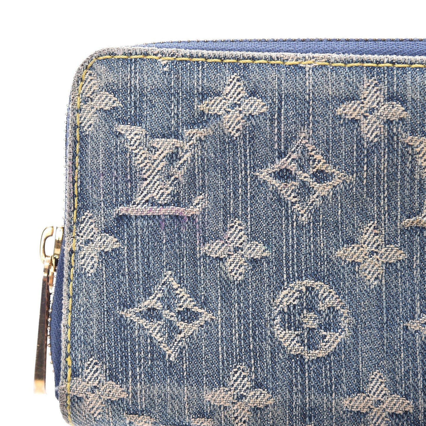 Monogram Denim Zippy Wallet Blue