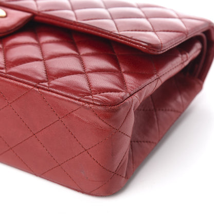 Chanel Lambskin Quilted Medium Double Flap with Charms Red 16 of 18