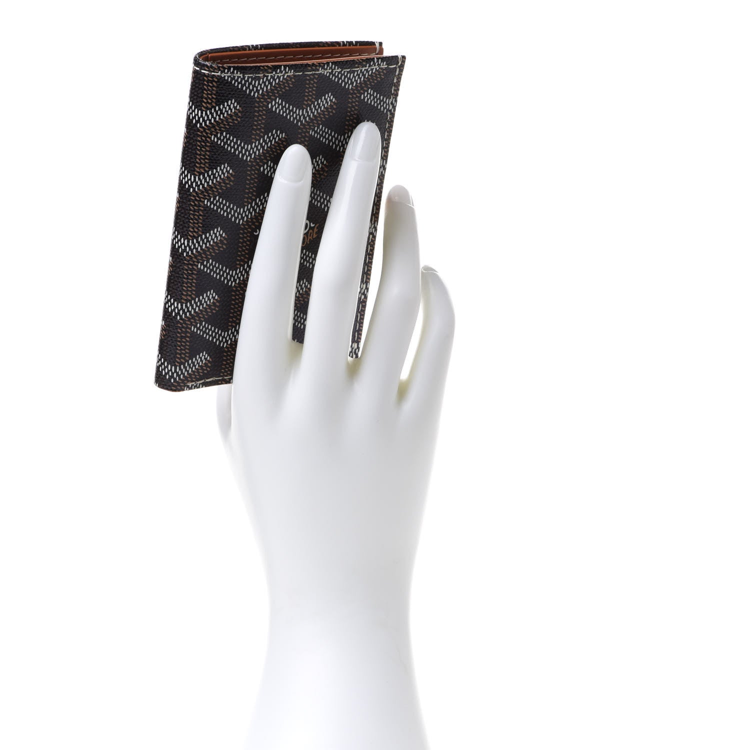 Goyard Goyardine Saint Pierre Card Holder Black Gold 2 of 7