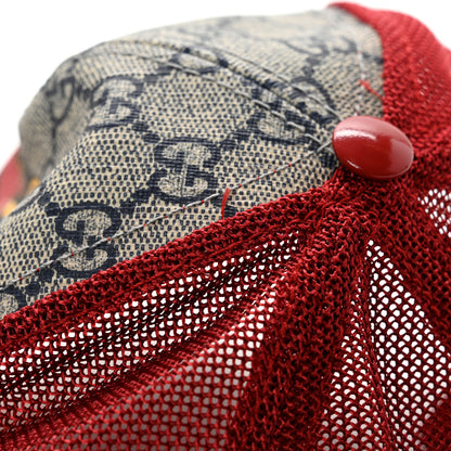 Gucci GG Supreme Monogram Baseball Hat S Beige Red Multicolor 13 of 13