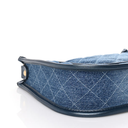 Chanel Washed Denim Quilted Hobo Blue 8 of 9