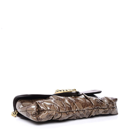 Gucci Crystal Monogram Babouska Clutch Dark Brown 4 of 9