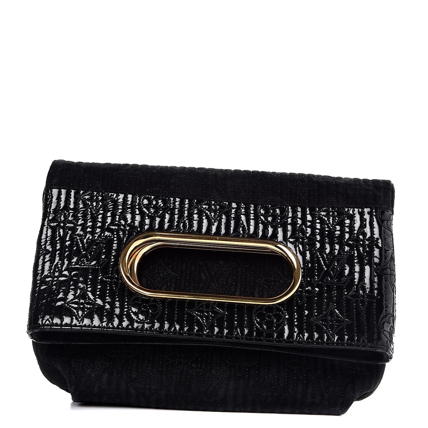 Louis Vuitton Suede Monogram Motard Afterdark Clutch Black 1 of 7
