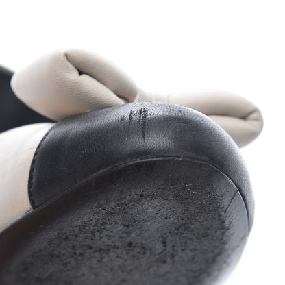 Chanel Lambskin Cap Toe Bow Pumps 35.5Beige Black 8 of 10