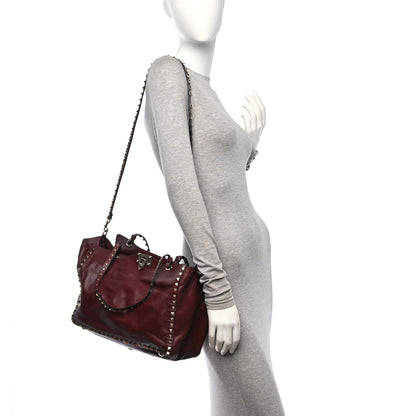 Valentino Garavani Vitello Medium Rockstud Tote Camelia 2 of 11