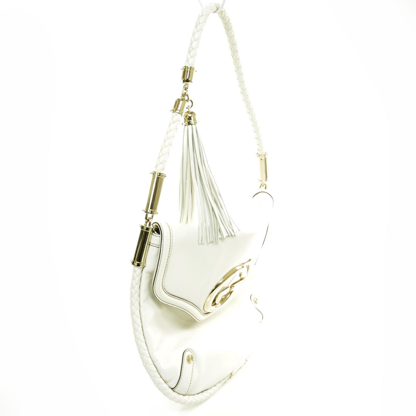 Leather Britt Shoulder Bag Ivory
