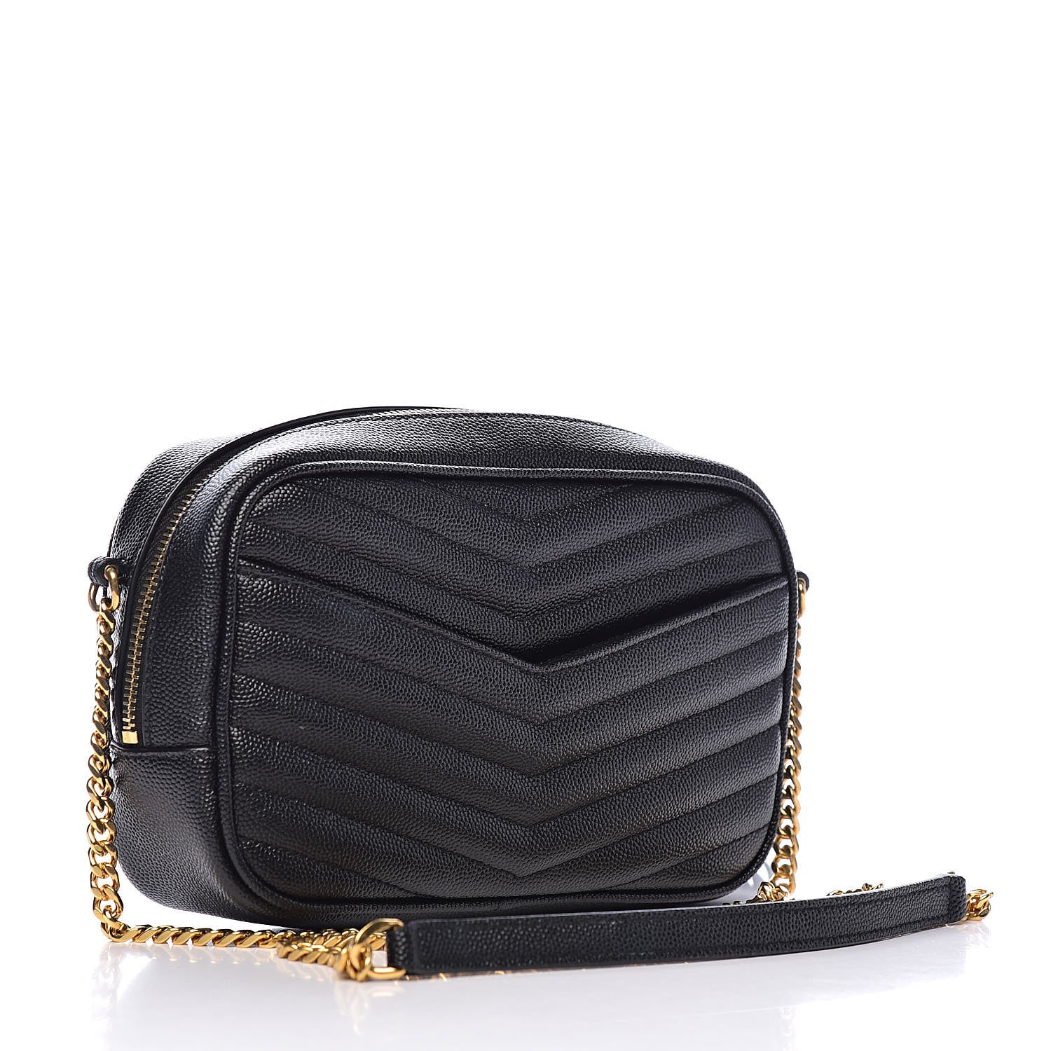Saint Laurent Grain De Poudre Matelasse Monogram Mini Lou Camera Bag Black 2 of 10