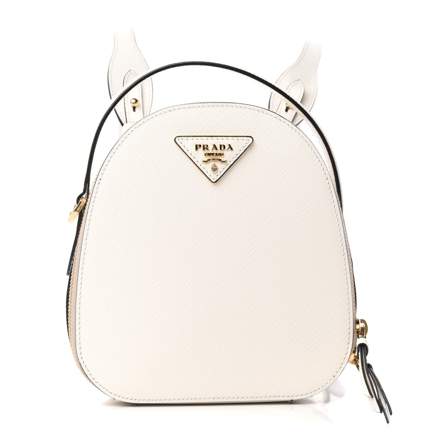 Saffiano Lux Mini Odette Backpack Bianco