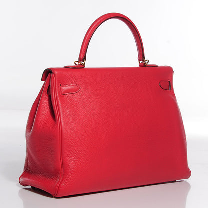Hermes Taurillon Clemence Kelly Retourne 35 Bougainvillea 4 of 26