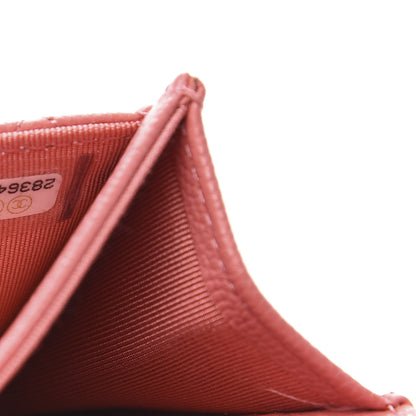 Chanel Caviar Quilted Flap Card Holder Pink 8 of 9