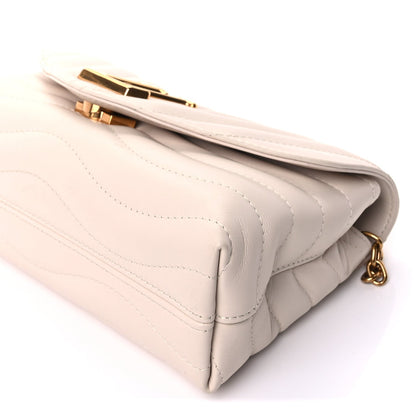 Louis Vuitton Calfskin New Wave Chain Bag MM NM Ivory 7 of 8