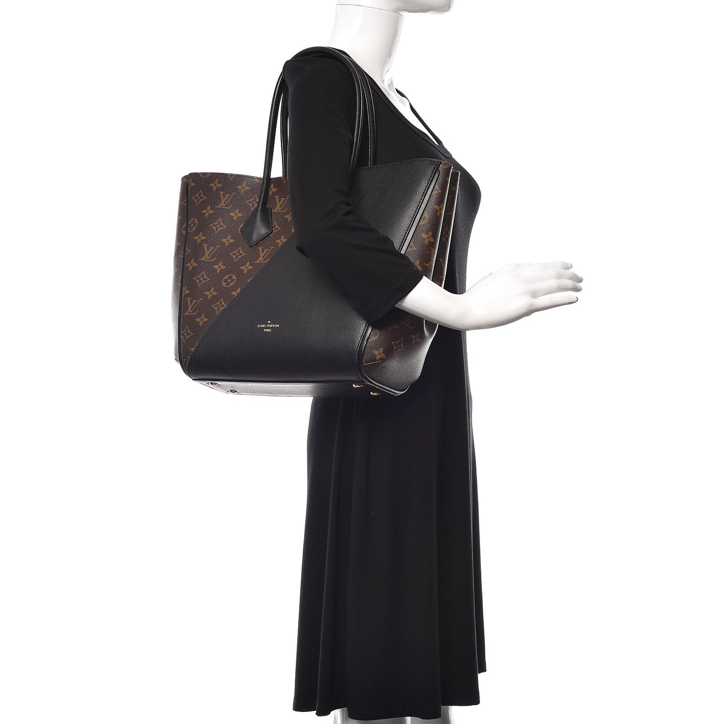 Calfskin Monogram Kimono Tote Black