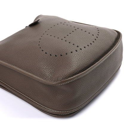 Hermes Taurillon Clemence Evelyne PM Etoupe 7 of 8