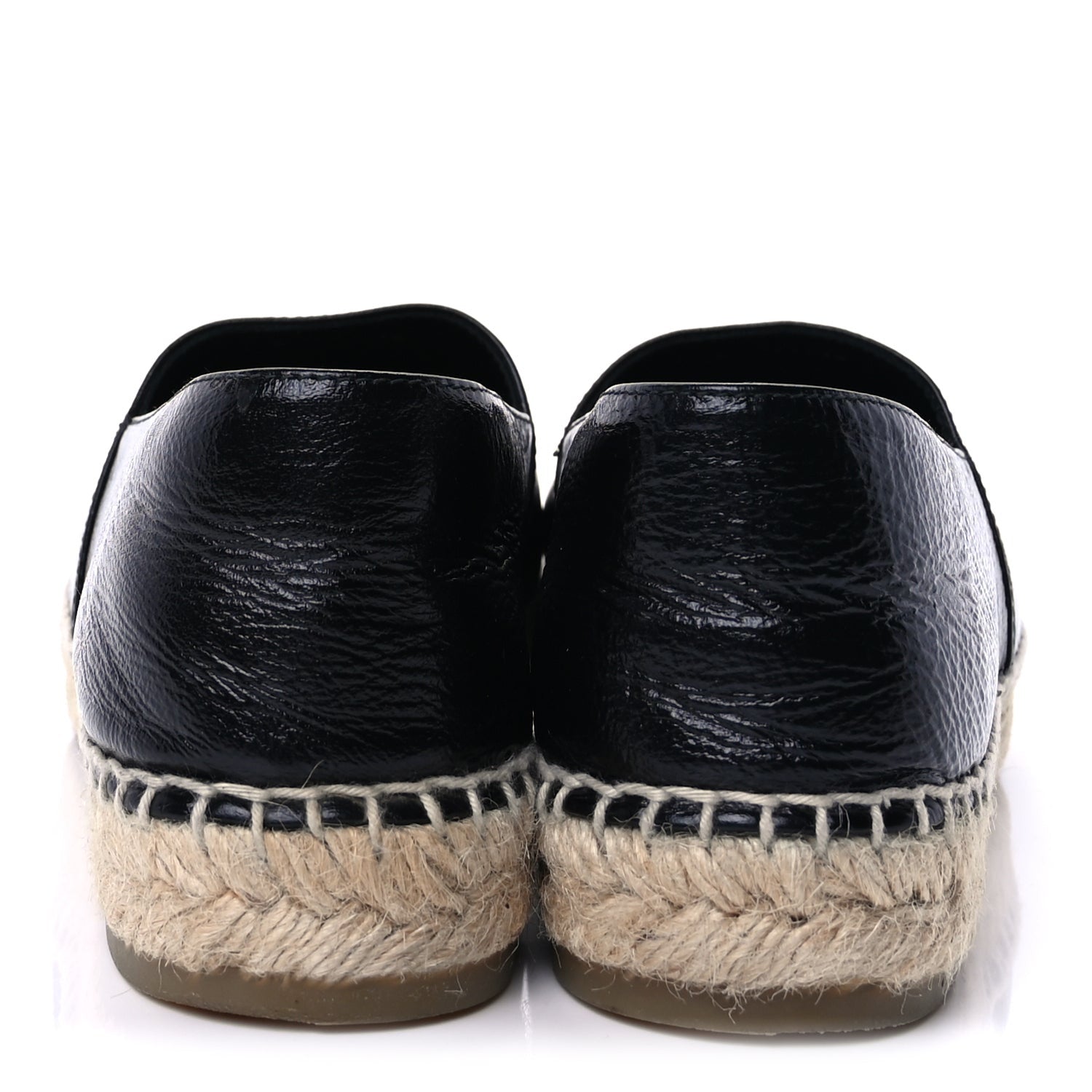 Chanel Laminated Goatskin CC Espadrilles 38  Black 5 of 10