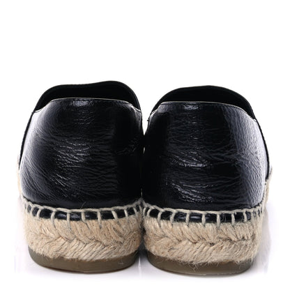 Chanel Laminated Goatskin CC Espadrilles 38  Black 5 of 10