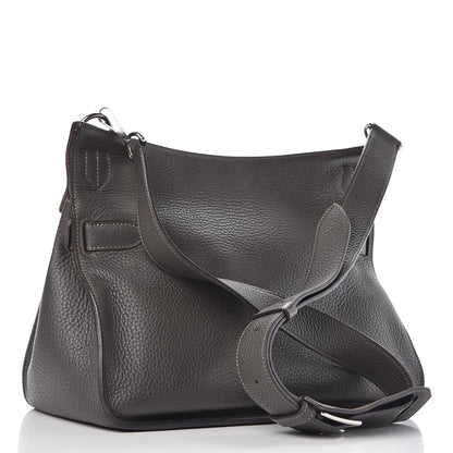 Hermes Taurillon Clemence Bicolor Jypsiere 34 Ardoise Gris Tourterelle 3 of 12