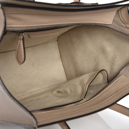 Celine Drummed Calfskin Micro Luggage Dune 6 of 10