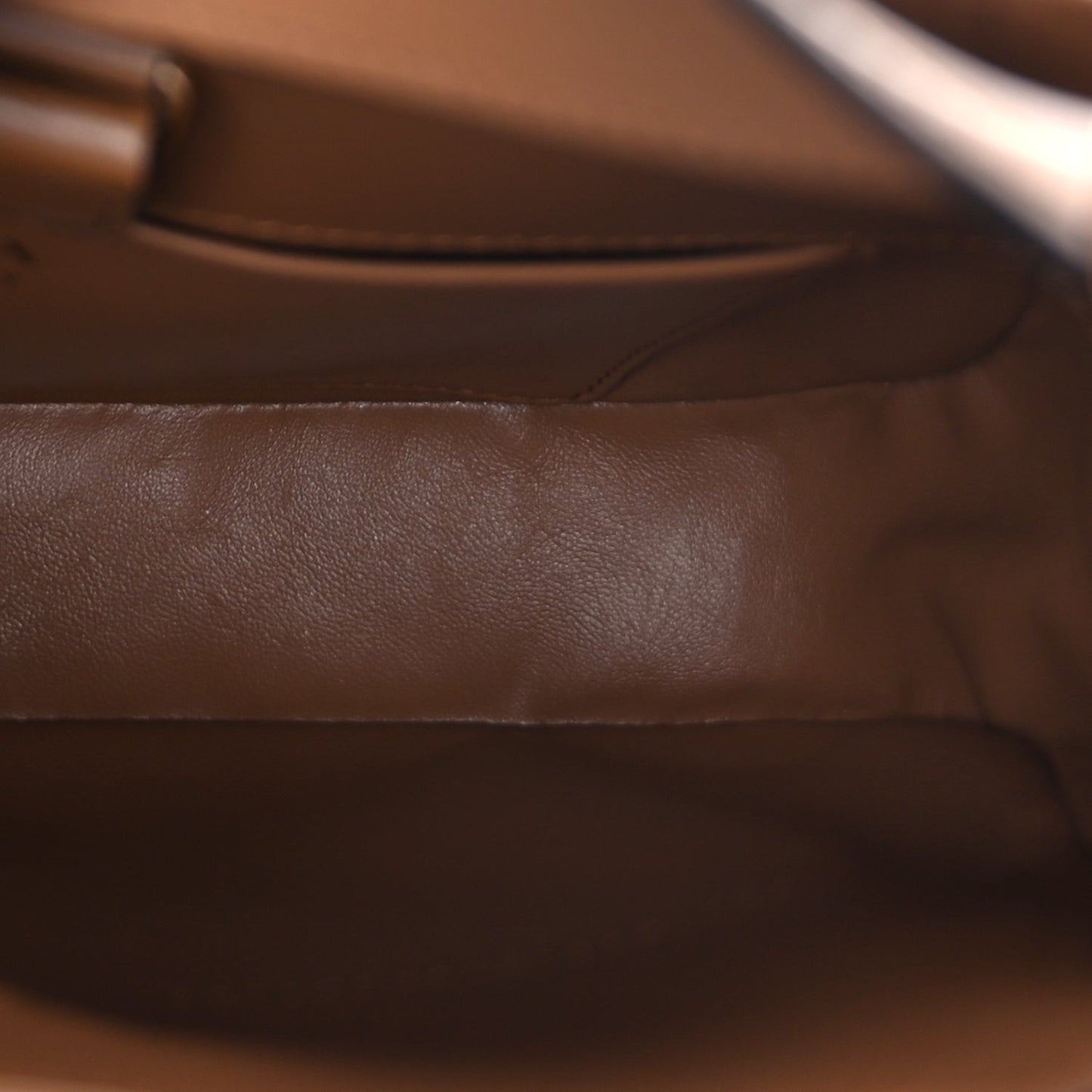 Brushed Calfskin Cleo Adjustable Strap Shoulder Bag  Caramel