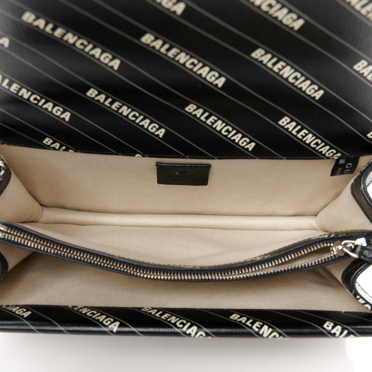 Gucci X Calfskin Logo Print Small Dionysus Shoulder Bag Black 5 of 7
