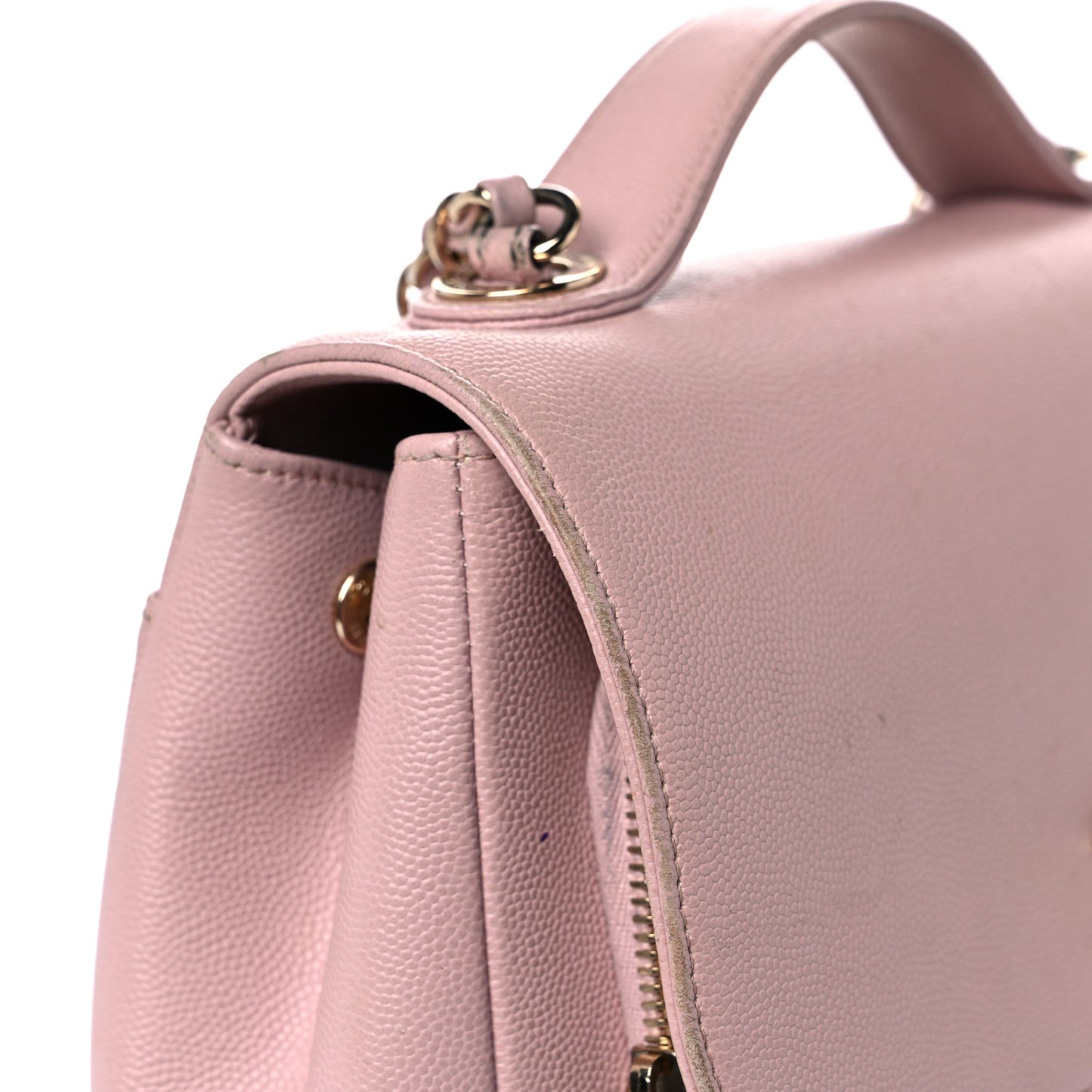 Caviar Quilted Medium Business Affinity Flap Light Pink