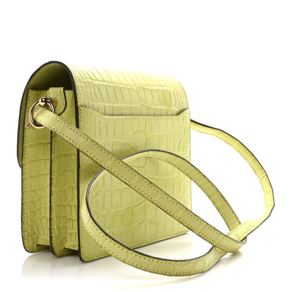 Hermes Matte Alligator Mini Sac Roulis Jaune Bourgeon 3 of 10