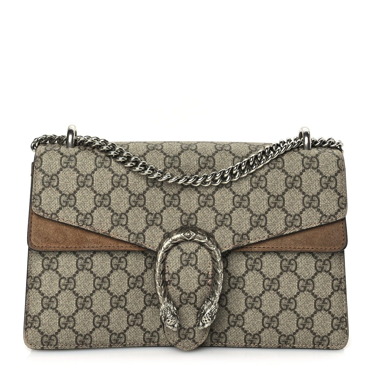 GG Supreme Monogram Small Dionysus Shoulder Bag  Taupe