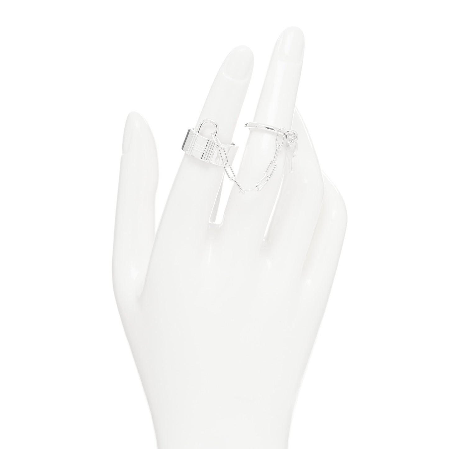 Sterling Silver PM Alphakelly Double Ring 50 5.25