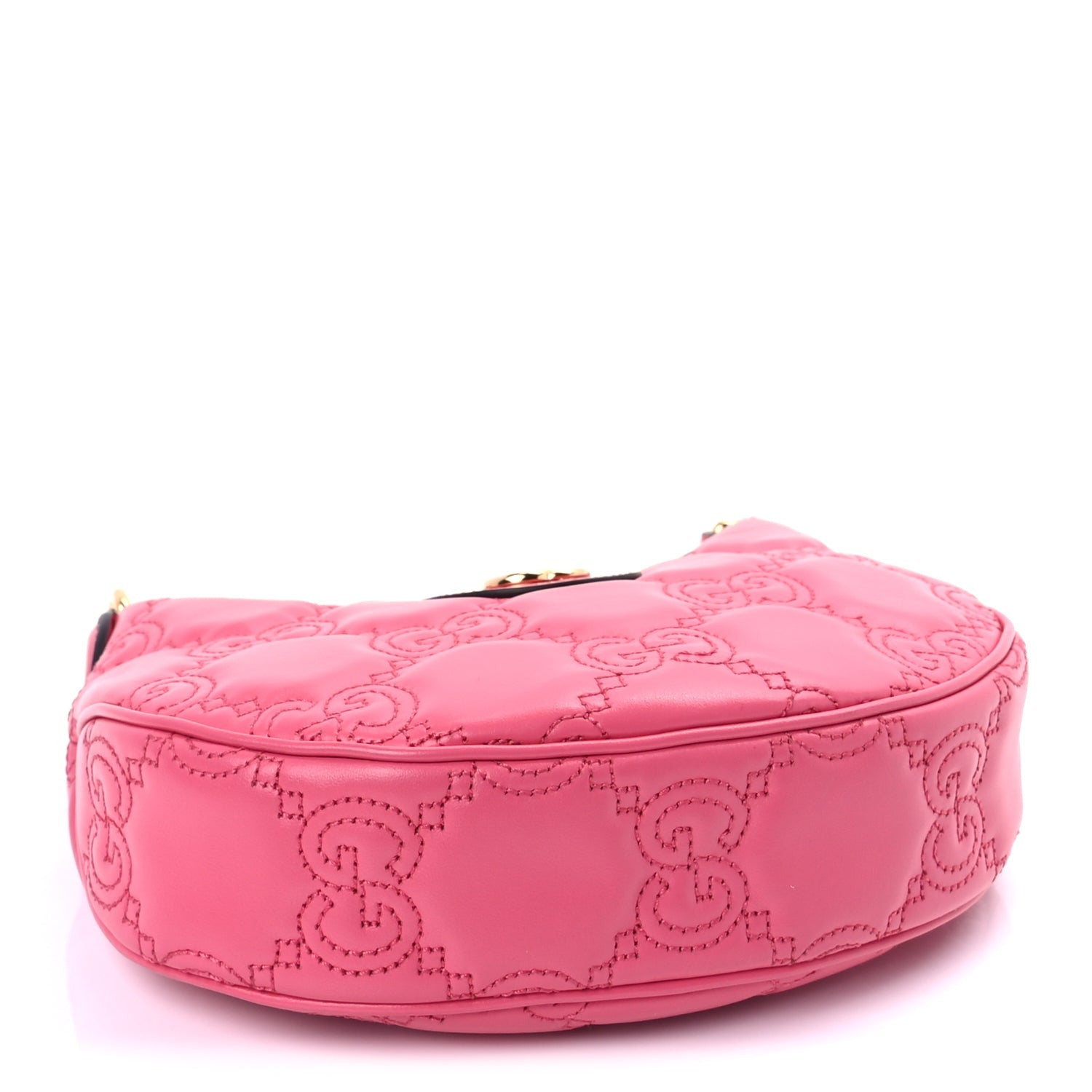 Gucci Calfskin GG Matelasse Mini Hobo Shoulder Bag Pink 3 of 8
