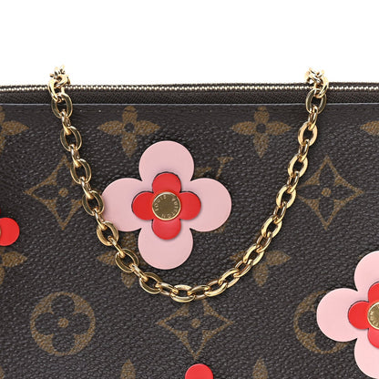 Louis Vuitton Monogram Blooming Flowers Double Zip Pochette 6 of 7