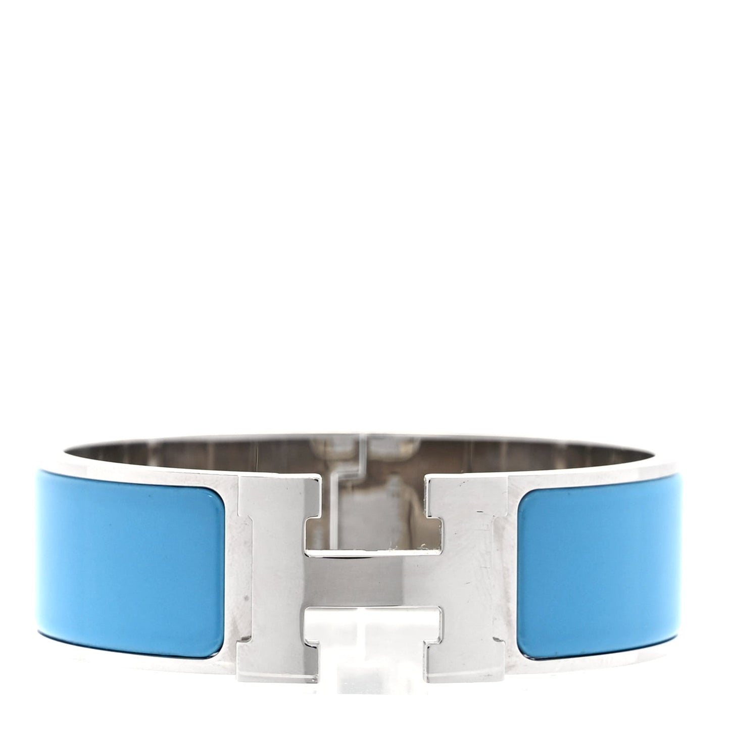 Enamel Wide Clic Clac H Bracelet PM  Blue Jean