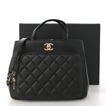 Chanel Caviar Quilted Small Business Affinity Shopping Bag Black 12 of 12