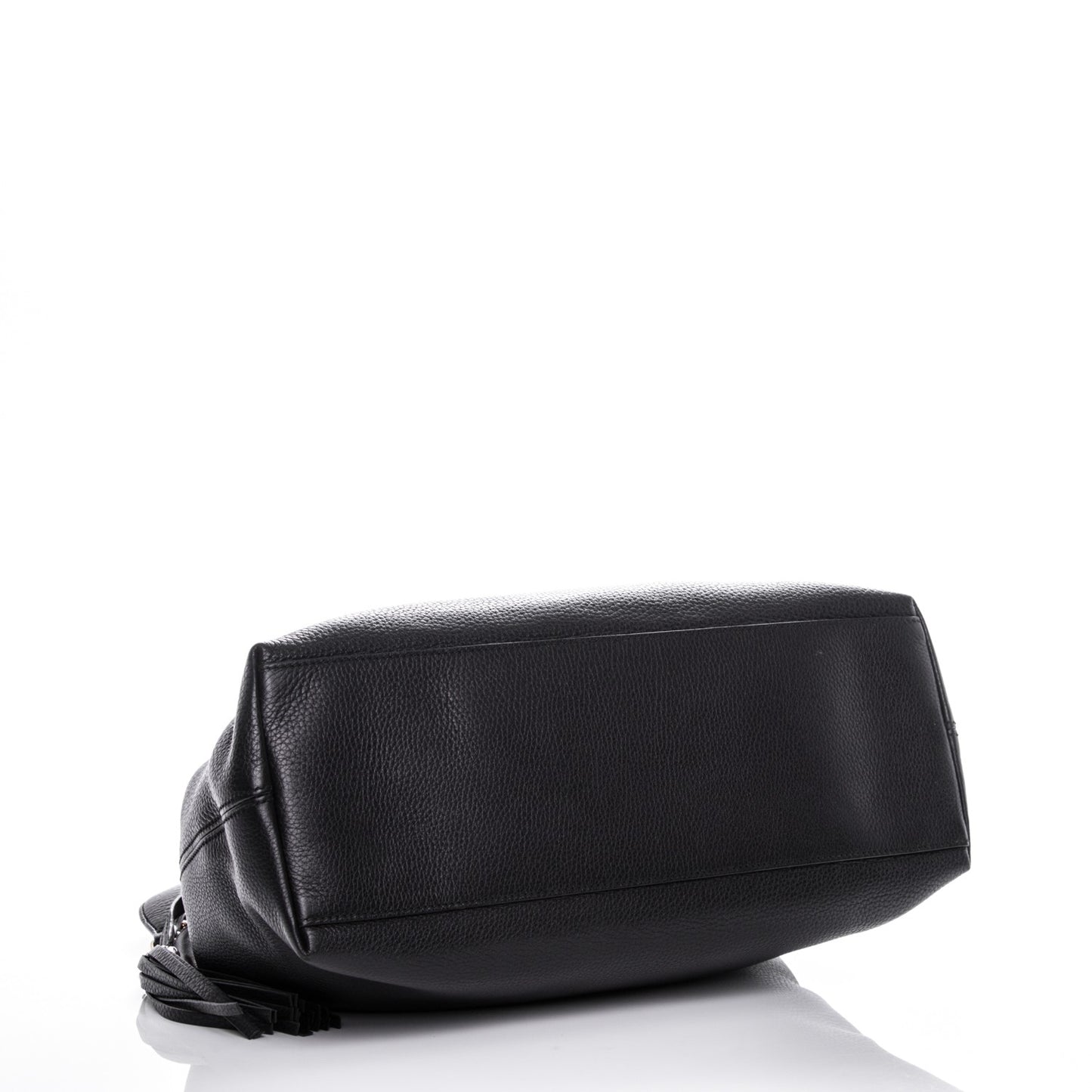 Pebbled Calfskin Medium Soho Chain Shoulder Bag Black