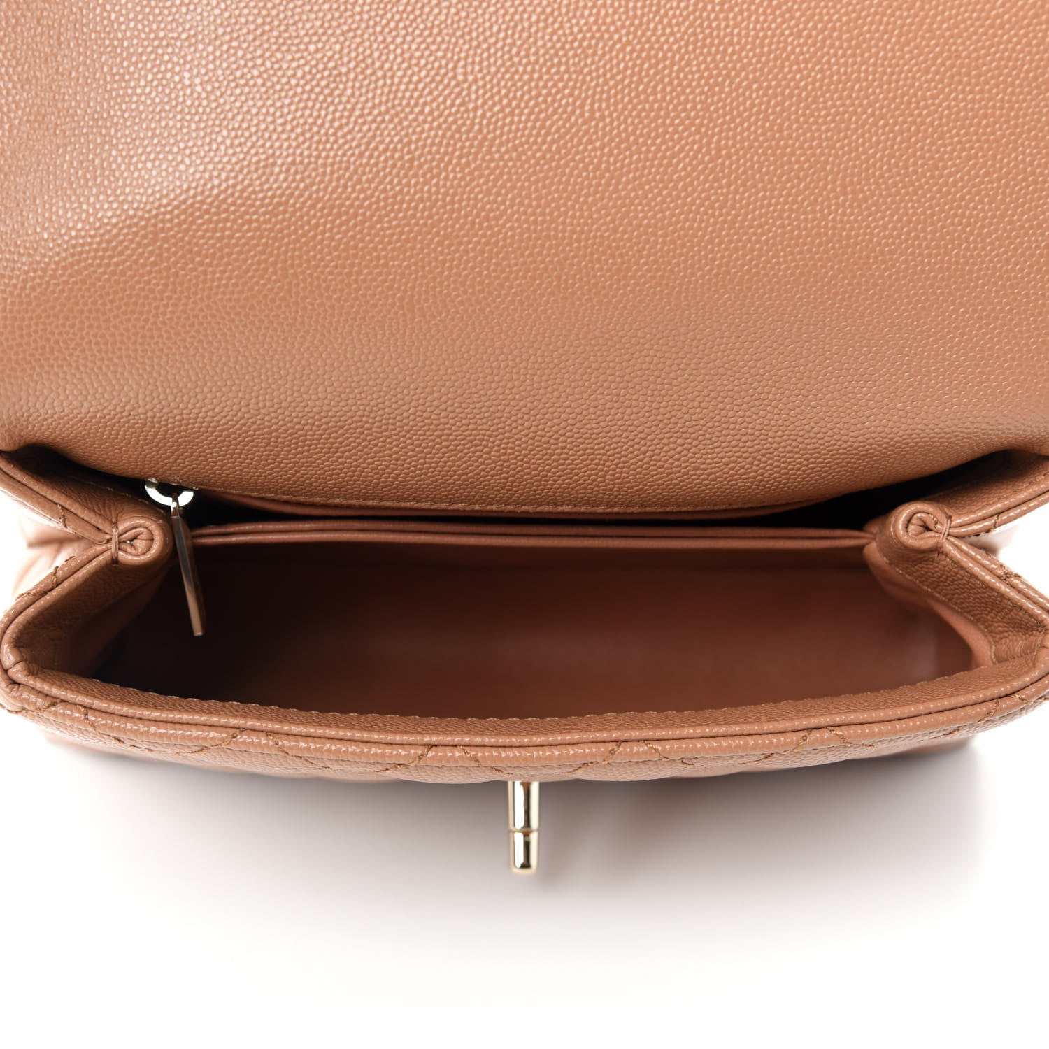 Chanel Caviar Quilted Mini Coco Handle Flap Brown 5 of 10