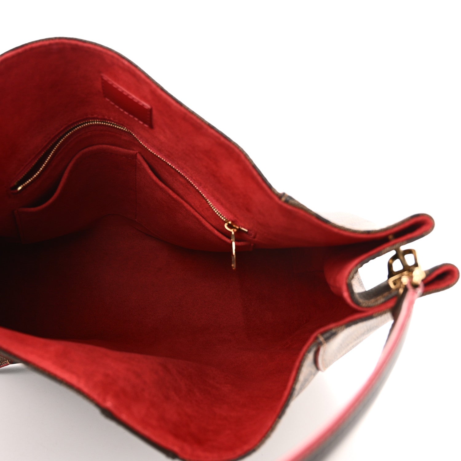 Louis Vuitton Damier Ebene Caissa Hobo Cherry 5 of 9