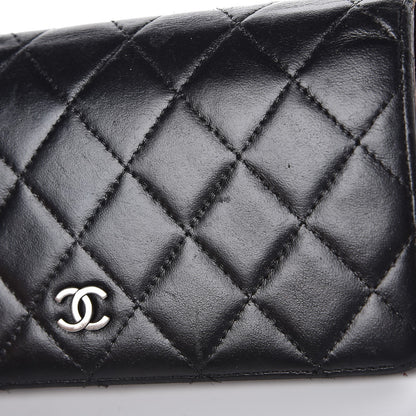 Chanel Lambskin Quilted Yen Wallet Black 10 of 17