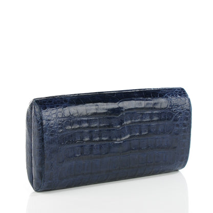 Nancy Gonzalez Crocodile Clutch Navy 3 of 9