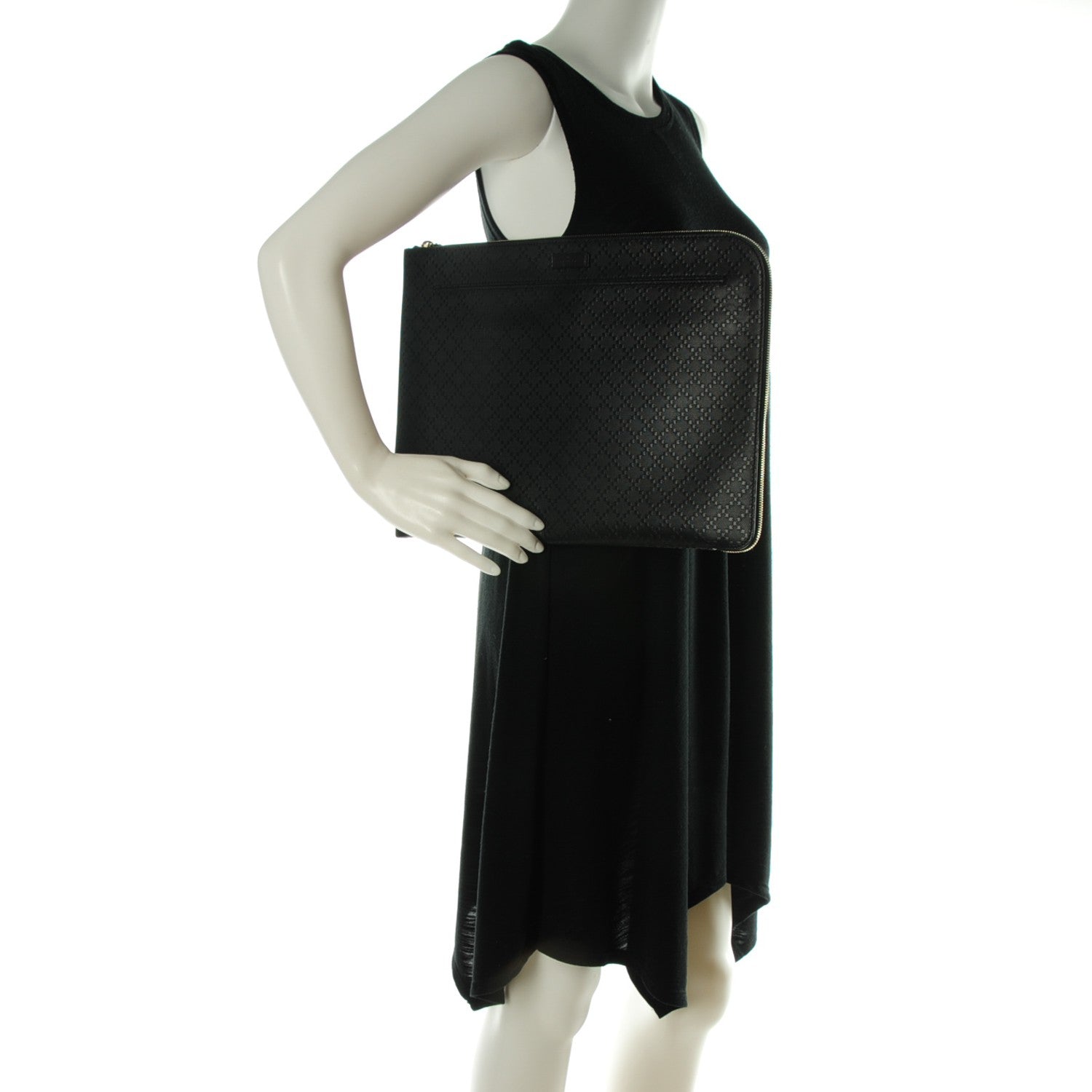 Gucci Diamante Travel Laptop Document Case Black 2 of 7