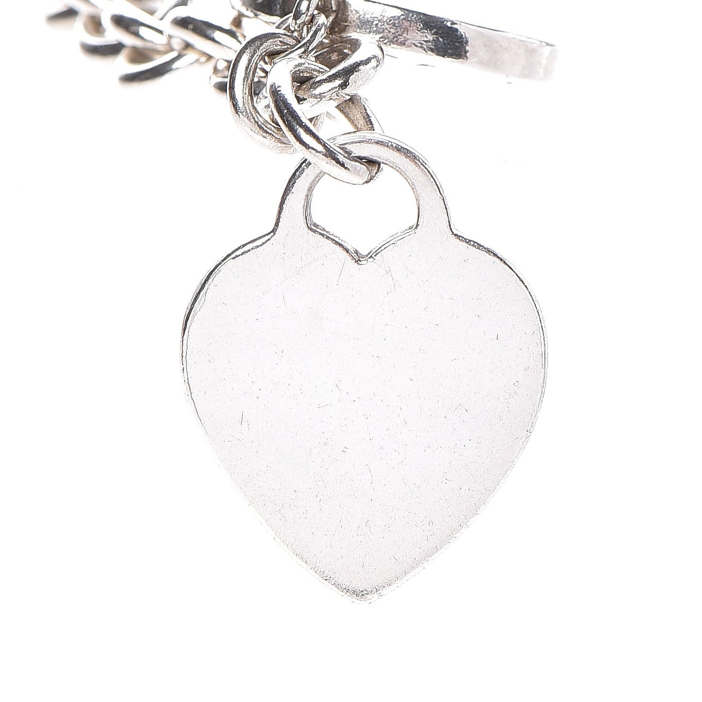 Sterling Silver Heart Tag Toggle Bracelet