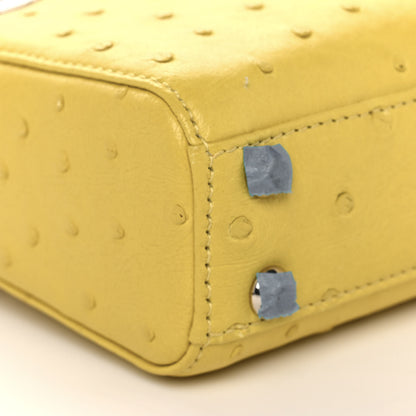 Christian Dior Ostrich Micro Lady Dior Yellow 15 of 19