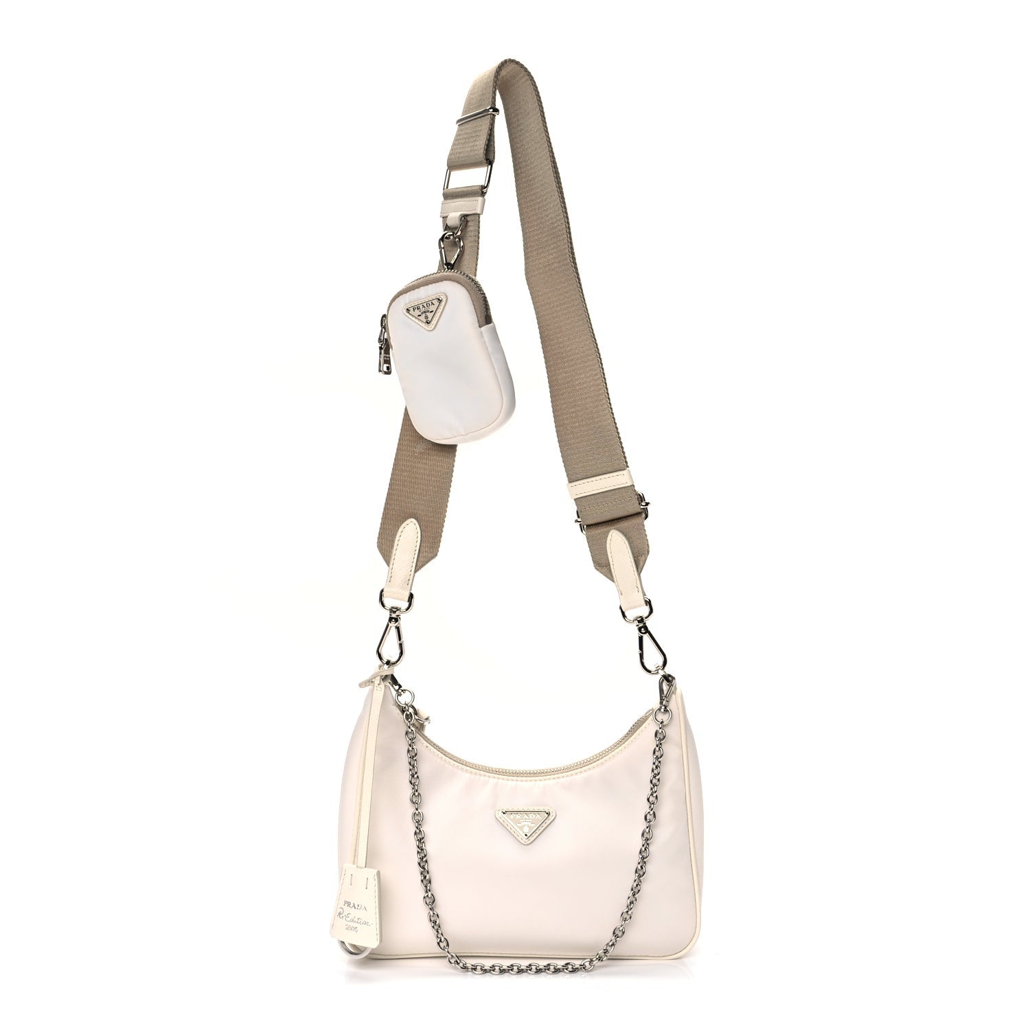 Prada Nylon Re-Edition 2005 Shoulder Bag White 1 of 8