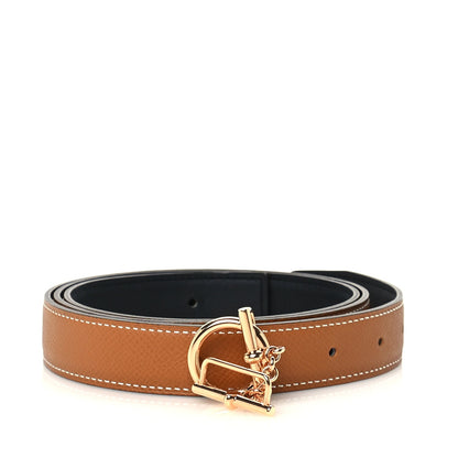 Hermes Epsom Swift 24mm Croisiere Belt  Gold Black 1 of 5