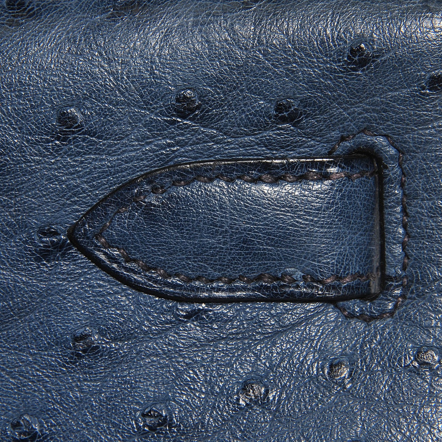 Ostrich Kelly Sellier 28 Bleu Roi