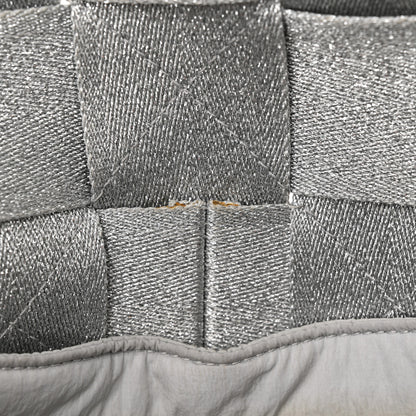 Bottega Veneta Webbing Maxi Intrecciato Cassette Bag Silver 12 of 15